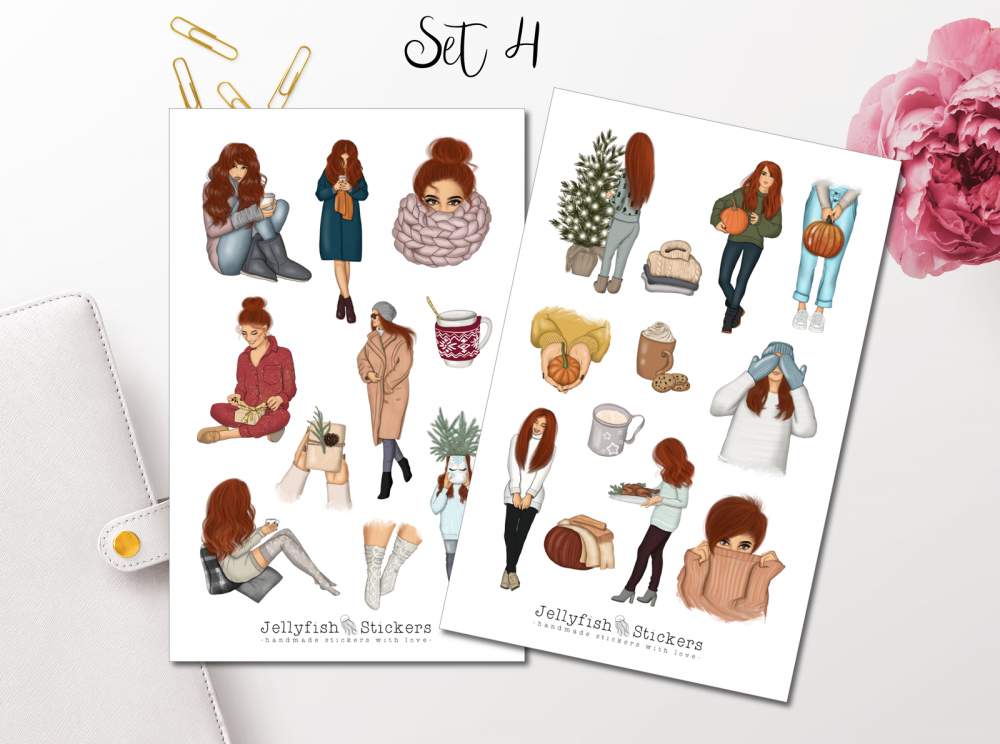 Cozy Girl Collection Sticker Set